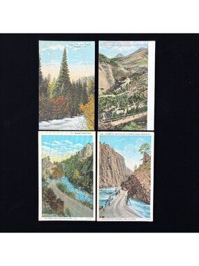 Vintage Postcard Lot Coloradao Mountain Tourism Boulder Estes Park Cascade Falls